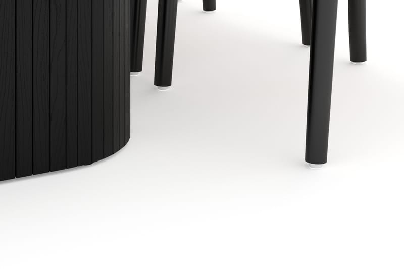 Kopparbo Matgrupp 160 cm med 6 Dastoori Matstolar - Svart - Möbler - Matplats - Matgrupp & matbord med stolar