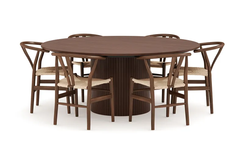 Kopparbo Matgrupp 180 cm med 6 Dastoori Matstol