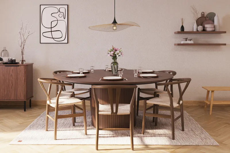 Kopparbo Matgrupp 180 cm med 6 Dastoori Matstol - Möbler - Matplats - Matgrupp & matbord med stolar