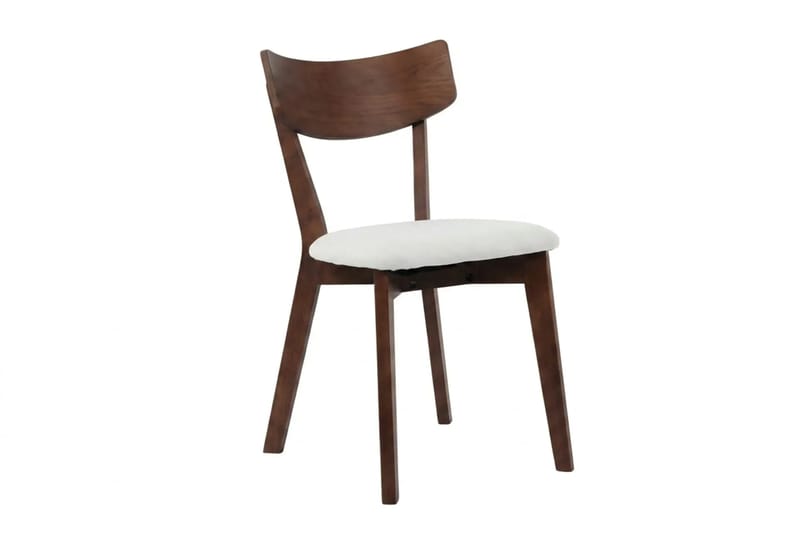 Kopparbo Matgrupp 180 cm runt i Valnöt med 8 Amelia Matstolar med Dyna - Valnöt/Beige - Möbler - Matplats - Matgrupp & matbord med stolar