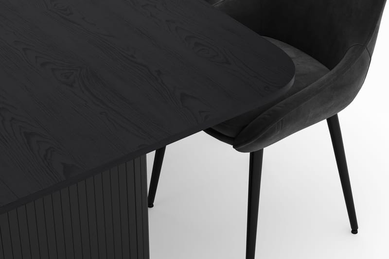 Kopparbo Matgrupp 200-206cm med 6 Alsarp Matstolar - Svart - Möbler - Matplats - Matgrupp & matbord med stolar