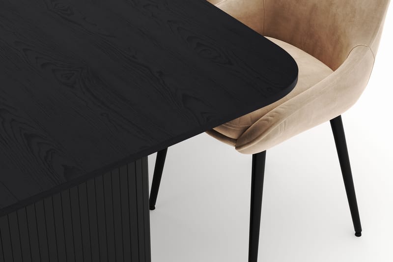 Kopparbo Matgrupp 200-206cm med 6 Alsarp Matstolar - Svart - Möbler - Matplats - Matgrupp & matbord med stolar