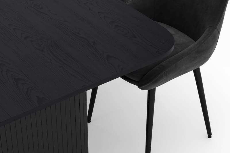 Kopparbo Matgrupp 200-206cm med 6 Alsarp Matstolar - Svart - Möbler - Matplats - Matgrupp & matbord med stolar