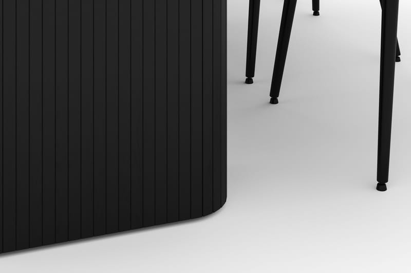 Kopparbo Matgrupp 200-206cm med 8 Alsarp Matstolar - Svart - Möbler - Matplats - Matgrupp & matbord med stolar