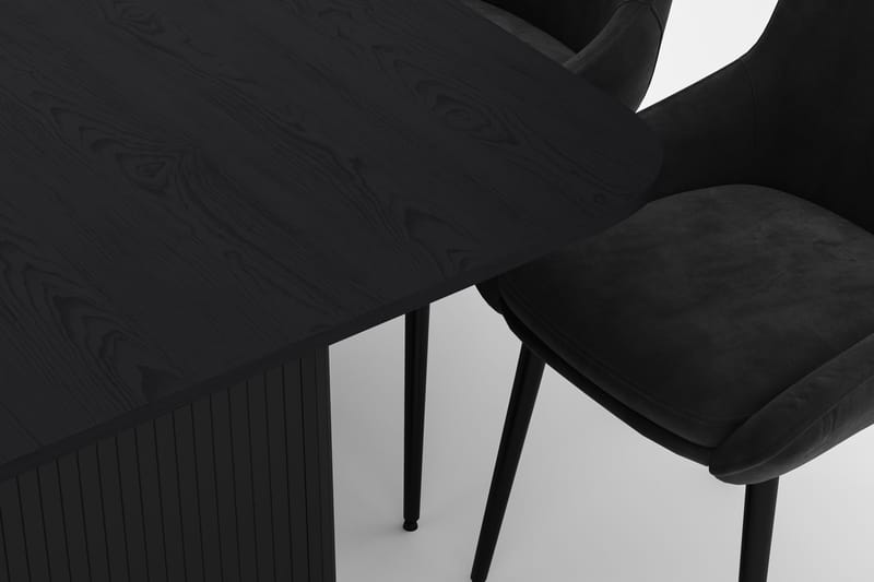 Kopparbo Matgrupp 200-206cm med 8 Alsarp Matstolar - Svart - Möbler - Matplats - Matgrupp & matbord med stolar