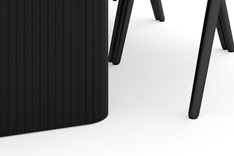 Kopparbo Matgrupp 200-260 cm Förlängningsbart med 6 Cytie Karmstolar - Svart - Möbler - Matplats - Matgrupp & matbord med stolar