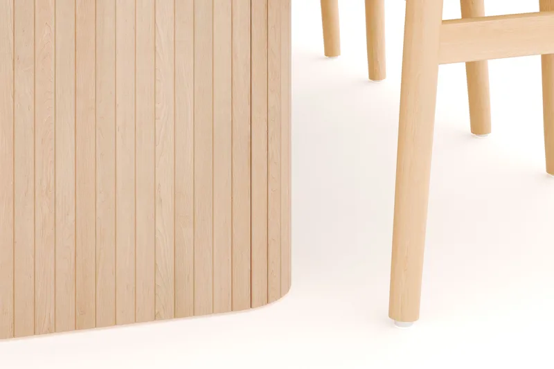 Kopparbo Matgrupp 200-260 cm Förlängningsbart med 6 Dastoori Matstolar - Whitewash - Möbler - Matplats - Matgrupp & matbord med stolar