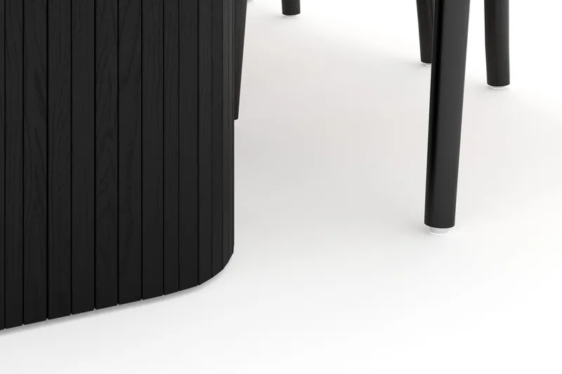 Kopparbo Matgrupp 200 cm med 6 Dastoori Matstol - 2220067-6,2223287-1 - Svart - Möbler - Matplats - Matgrupp & matbord med stolar