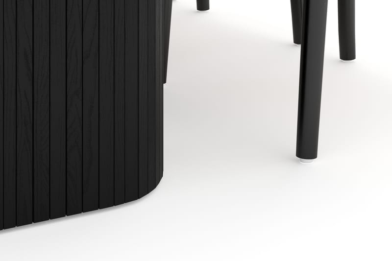 Kopparbo Matgrupp 200 cm med 6 Dastoori Matstolar - Svart - Möbler - Matplats - Matgrupp & matbord med stolar