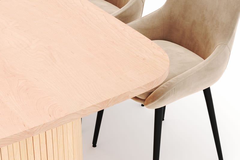 Kopparbo Matgrupp 200x90cm med 6 Alsarp Matstolar - Natural - Möbler - Matplats - Matgrupp & matbord med stolar