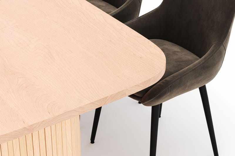 Kopparbo Matgrupp 200x90cm med 6 Alsarp Matstolar - Natural - Möbler - Matplats - Matgrupp & matbord med stolar