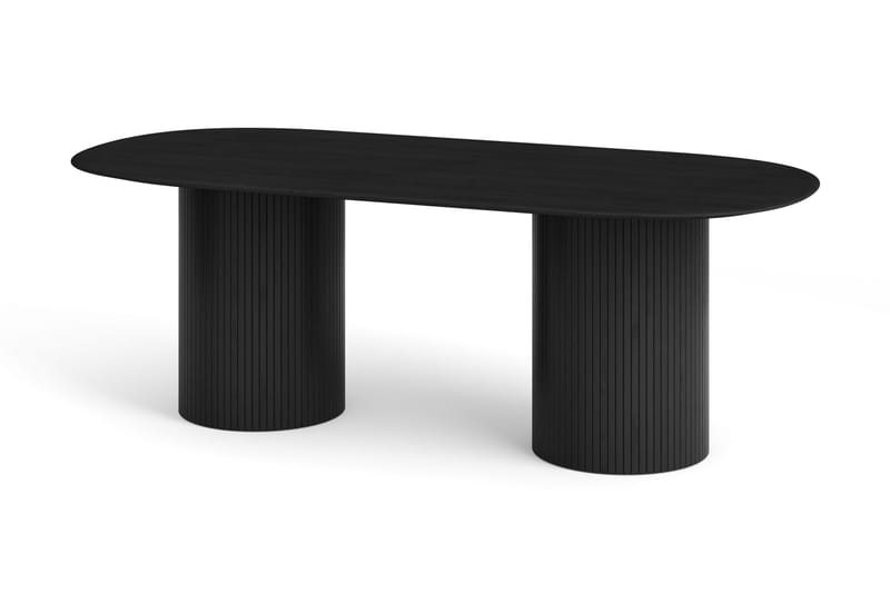 Kopparbo Matgrupp 220 cm oval med 6 Nibe Plus Mastolar - Svartlaserad ek - Möbler - Matplats - Matgrupp & matbord med stolar