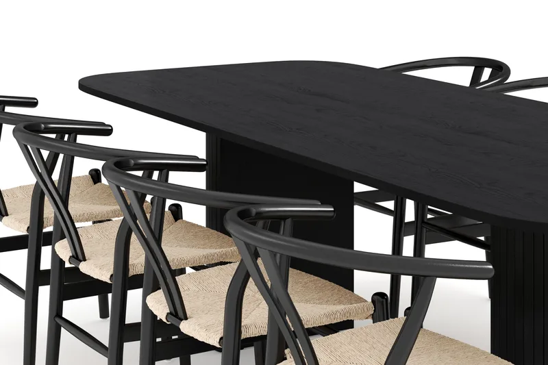 Kopparbo Matgrupp 240 cm med 8 Dastoori Matstol - Möbler - Matplats - Matgrupp & matbord med stolar