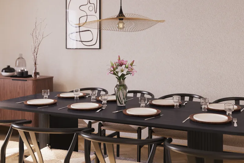 Kopparbo Matgrupp 240 cm med 8 Dastoori Matstol - Möbler - Matplats - Matgrupp & matbord med stolar