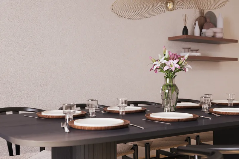 Kopparbo Matgrupp 240 cm med 8 Dastoori Matstol - Möbler - Matplats - Matgrupp & matbord med stolar