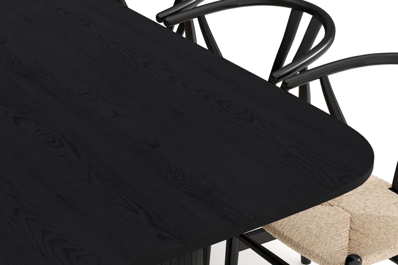 Kopparbo Matgrupp 240 cm med 8 Dastoori Matstolar - Svart - Möbler - Matplats - Matgrupp & matbord med stolar