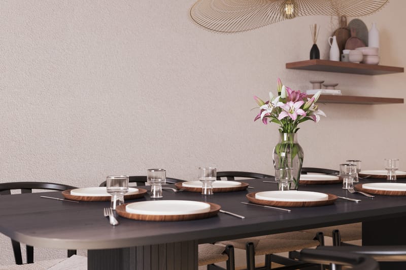 Kopparbo Matgrupp 240 cm med 8 Dastoori Matstolar - Svart - Möbler - Matplats - Matgrupp & matbord med stolar