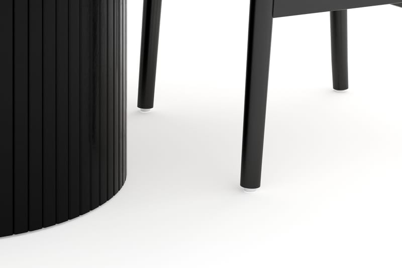 Kopparbo Matgrupp förlängningsbart 106-156 cm Rund med 4 Dastoori Matstol - Möbler - Matplats - Matgrupp & matbord med stolar