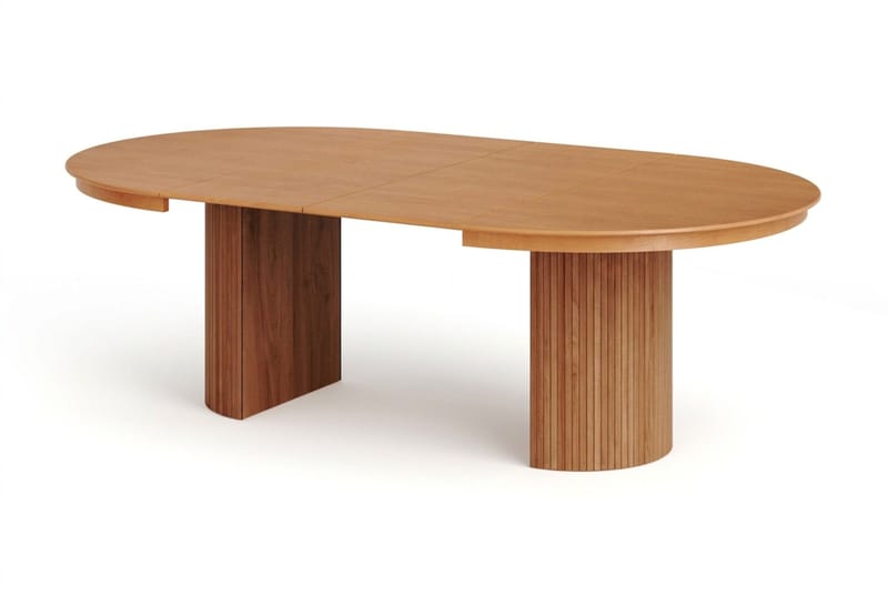 Kopparbo Matgrupp Förlängningsbart runt 140-220 cm Ek med 6 Malte Matstolar - Möbler - Matplats - Matgrupp & matbord med stolar