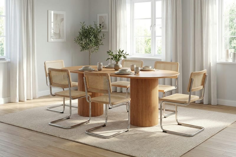 Kopparbo Matgrupp oval 180 cm Ek med 6 Build Matstolar - Ek - Möbler - Matplats - Matgrupp & matbord med stolar