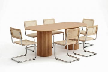Kopparbo Matgrupp oval 180 cm Ek med 6 Build Matstolar - Ek - Möbler - Matplats - Matgrupp & matbord med stolar