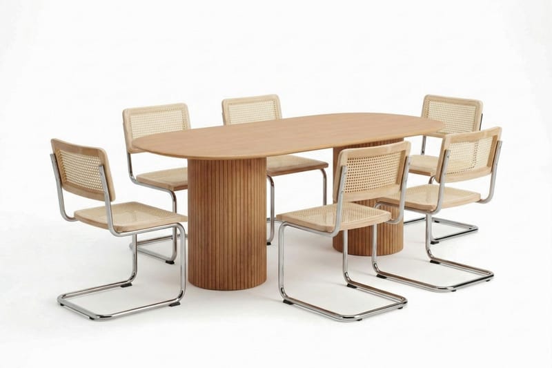 Kopparbo Matgrupp oval 180 cm Ek med 6 Build Matstolar - Ek - Möbler - Matplats - Matgrupp & matbord med stolar