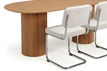 Kopparbo Matgrupp oval 180 cm Ek med 6 Milva Matstolar - Ek - Möbler - Matplats - Matgrupp & matbord med stolar