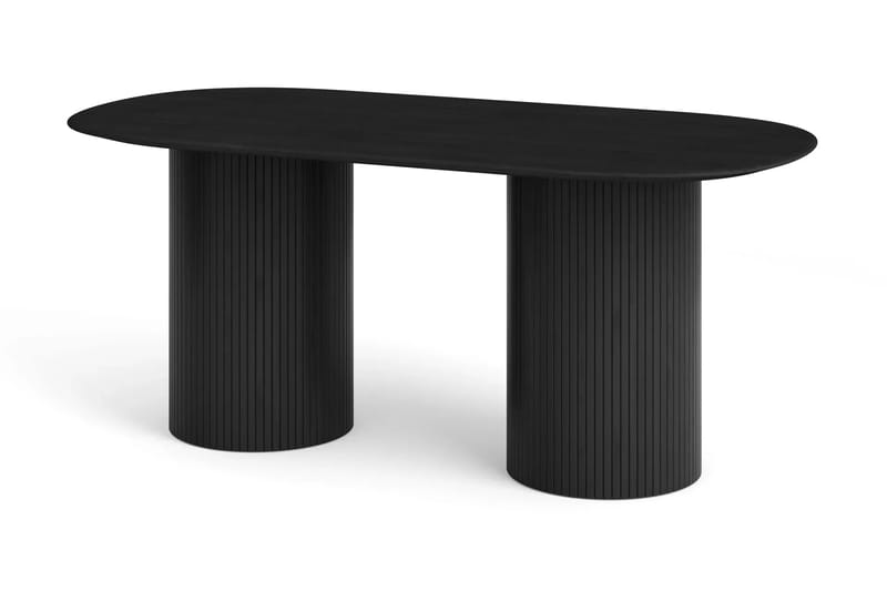 Kopparbo Matgrupp oval 180 cm med 6 Lucy Matstolar - Svartlaserad ek - Möbler - Matplats - Matgrupp & matbord med stolar