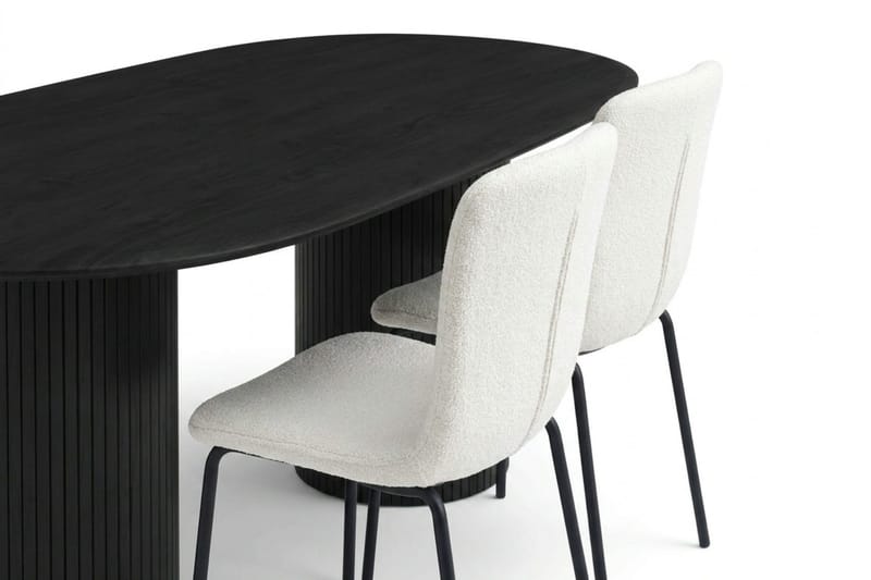 Kopparbo Matgrupp oval 180 cm Svart med 6 Katy Matstolar - Svart - Möbler - Matplats - Matgrupp & matbord med stolar