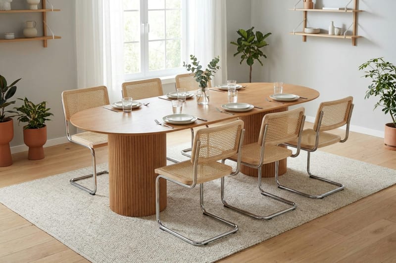 Kopparbo Matgrupp oval 220 cm Ek med 6 Build Matstolar - Ek - Möbler - Matplats - Matgrupp & matbord med stolar