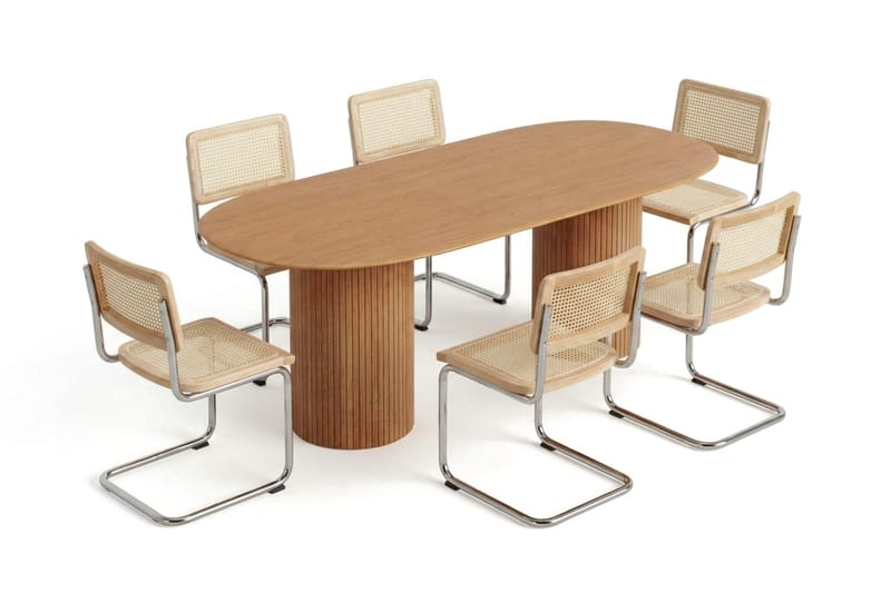 Kopparbo Matgrupp oval 220 cm Ek med 6 Build Matstolar - Ek - Möbler - Matplats - Matgrupp & matbord med stolar