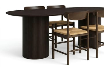 Kopparbo Matgrupp oval 220 cm Rökt Ek med 6 Elsie Matstolar - Rökt ek - Möbler - Matplats - Matgrupp & matbord med stolar