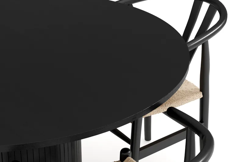 Kopparbo Matgrupp Rund 130 cm med 4 Dastoori Matstol - Möbler - Matplats - Matgrupp & matbord med stolar