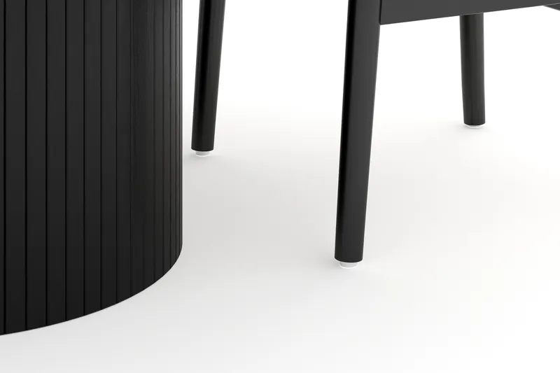 Kopparbo Matgrupp Rund 130 cm med 4 Dastoori Matstol - Möbler - Matplats - Matgrupp & matbord med stolar