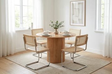 Kopparbo Matgrupp runt 110 cm Ek med 4 Build Matstolar - Ek - Möbler - Matplats - Matgrupp & matbord med stolar