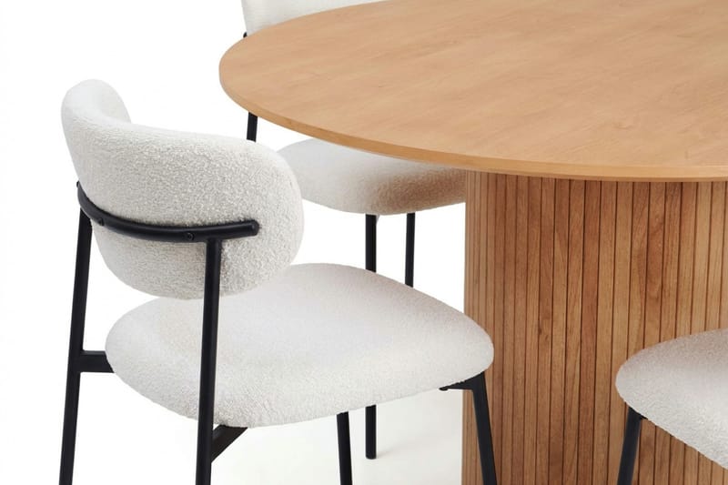 Kopparbo Matgrupp runt 110 cm Ek med 4 Lucy Matstolar - Ek - Möbler - Matplats - Matgrupp & matbord med stolar