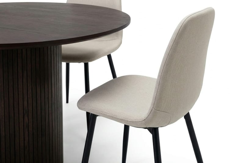 Kopparbo Matgrupp runt 110 cm Rökt Ek med 4 Nibe Matstolar - Rökt ek - Möbler - Matplats - Matgrupp & matbord med stolar