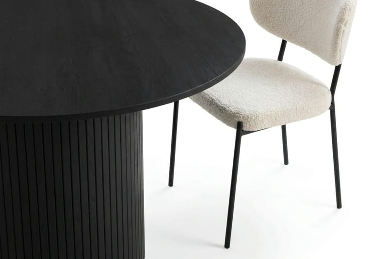 Kopparbo Matgrupp runt 110 cm Svart med 4 Gemmiano Matstolar - Svart - Möbler - Matplats - Matgrupp & matbord med stolar