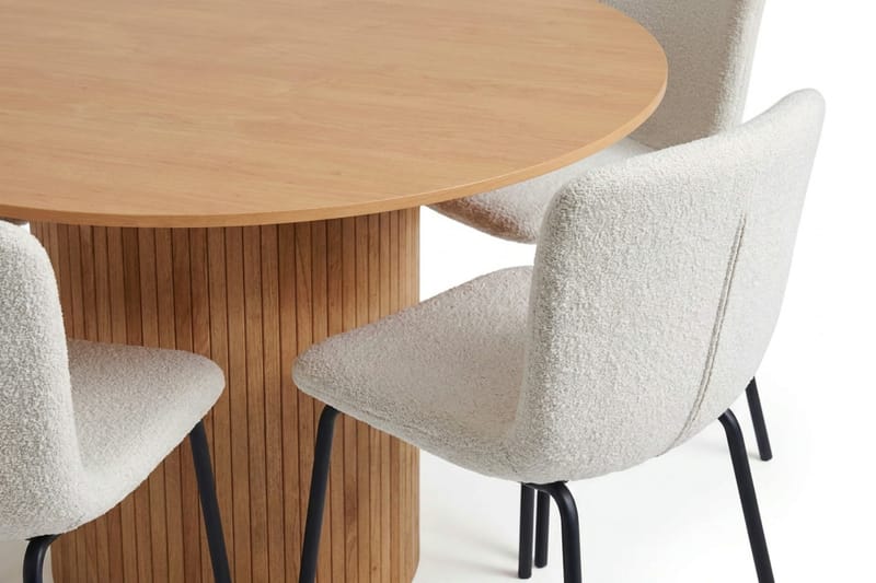 Kopparbo Matgrupp runt 130 cm Ek med 6 Katy Matstolar - Ek - Möbler - Matplats - Matgrupp & matbord med stolar