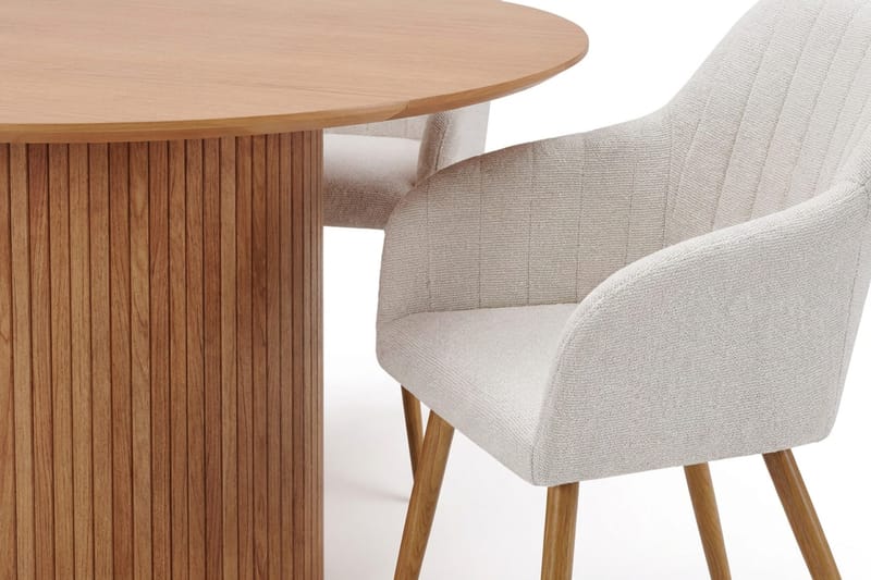 Kopparbo Matgrupp runt 180 cm Ek med 8 Filippa Matstolar - Ek - Möbler - Matplats - Matgrupp & matbord med stolar