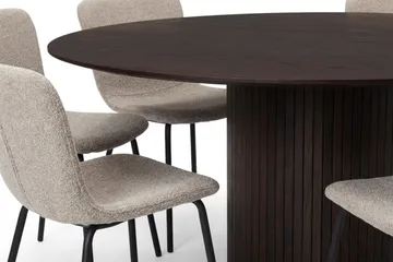 Kopparbo Matgrupp runt 180 cm Rökt Ek med 8 Katy Matstolar - Rökt ek - Möbler - Matplats - Matgrupp & matbord med stolar