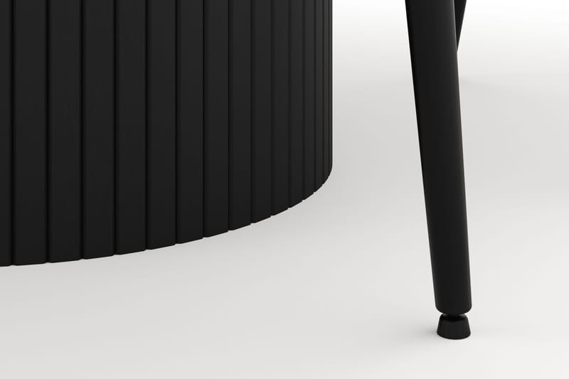 Kopparbo Rund Matgrupp 106-156cm med 6 Alsarp Matstolar - Svart - Möbler - Matplats - Matgrupp & matbord med stolar