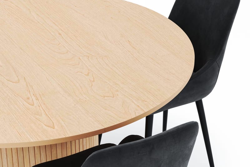 Kopparbo Rund Matgrupp 130-150 cm 4 Alsarp Matstolar - Natural - Möbler - Matplats - Matgrupp & matbord med stolar
