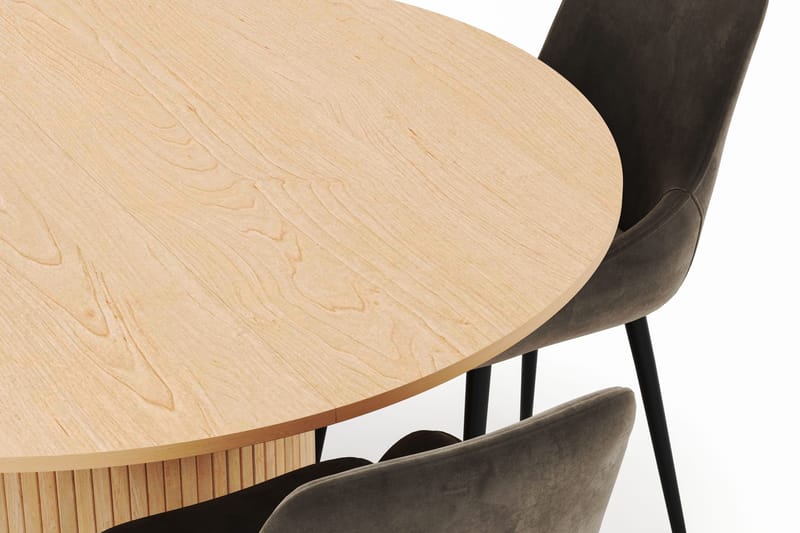 Kopparbo Rund Matgrupp 130-150 cm 4 Alsarp Matstolar - Natural - Möbler - Matplats - Matgrupp & matbord med stolar