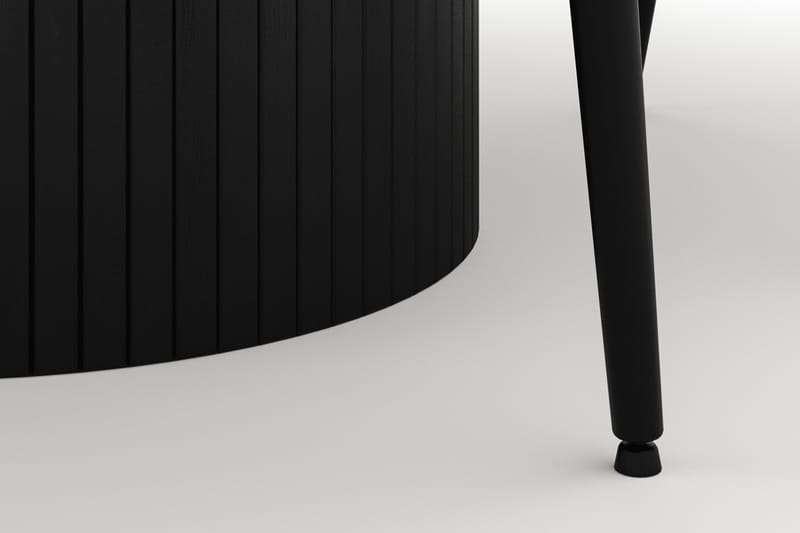 Kopparbo Rund Matgrupp 130 cm 4 Alsarp Matstolar - Svart - Möbler - Matplats - Matgrupp & matbord med stolar