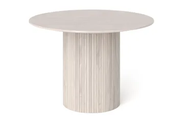 Kopparbo Runt Matbord 110 cm Fanér - Vitlaserad ek - Möbler - Matplats - Matbord & köksbord