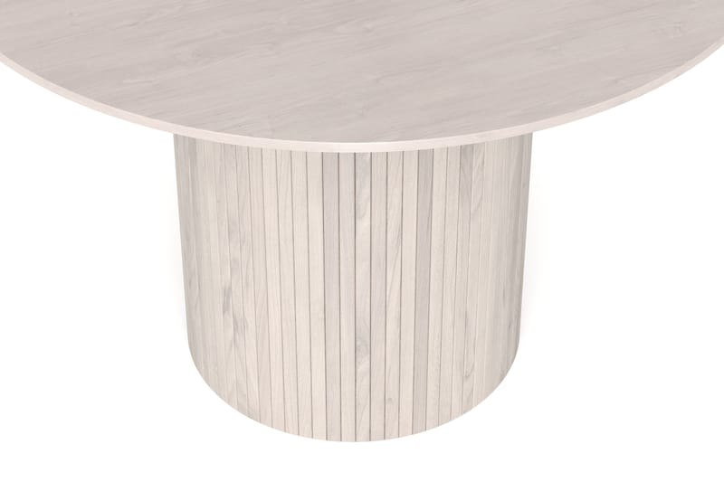 Kopparbo Runt Matbord 110 cm Fanér - Vitlaserad ek - Möbler - Matplats - Matbord & köksbord