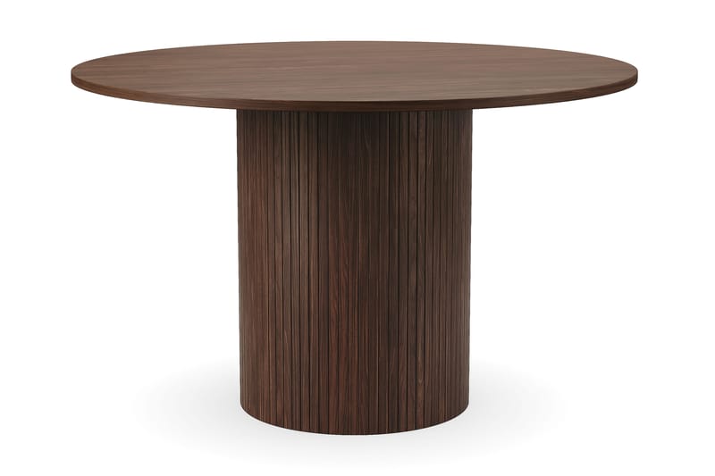 Kopparbo Runt Matbord 120 cm för 6 personer med 4 Filip Matstolar - Mörkbrun / Taupe Bouclé - Möbler - Matplats - Matgrupp & matbord med stolar