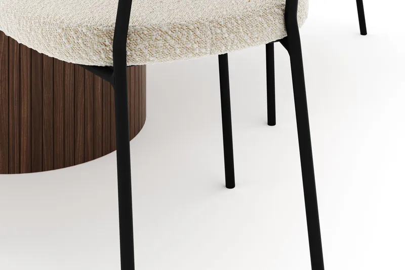 Kopparbo Runt Matbord 120 cm med 4 Gemmiano Stolar - Mörkbrun - Möbler - Matplats - Matgrupp & matbord med stolar