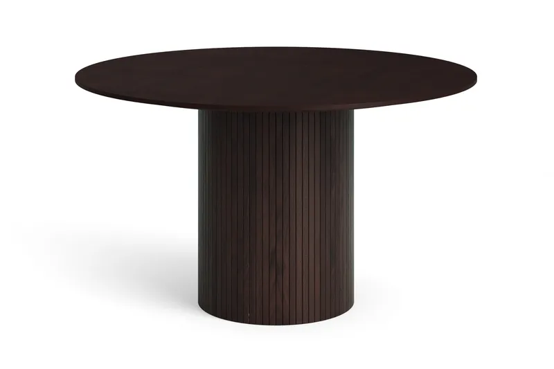 Kopparbo Runt Matbord 130 cm Fanér, Rökt ek